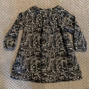 Baby Gap Cityscape with Cats Dress